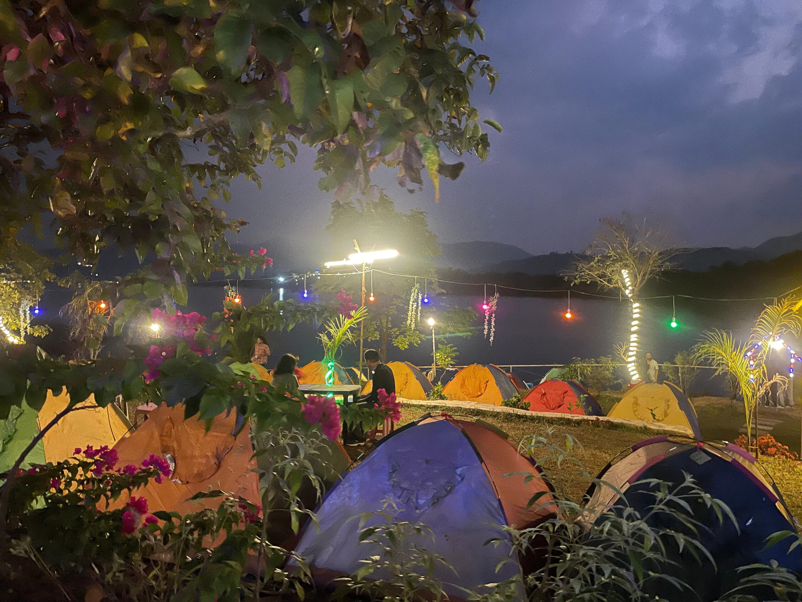 Camping near Lonavala at Pawna Lake tents