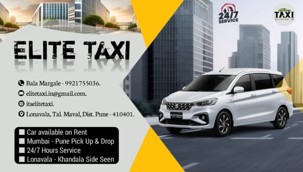 Elite Taxi Pune to Pawna Lake comfortable cab service