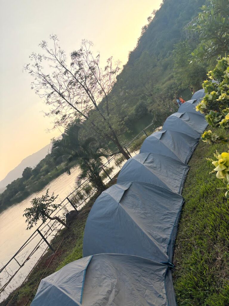 pawna lake new year camping lakeside view