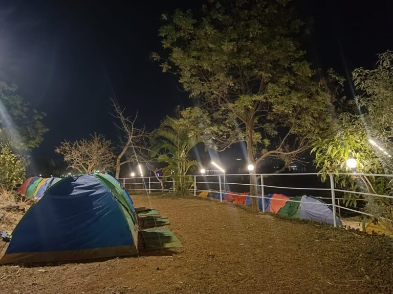Pawna Lake Tent Camping Near Pune lakeview sunset view